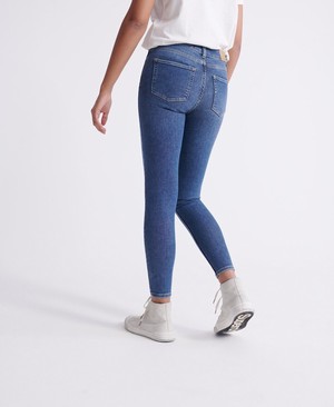 Superdry Mid Rise Skinny Női Farmer Sötét Sötétkék | IUZAL4861